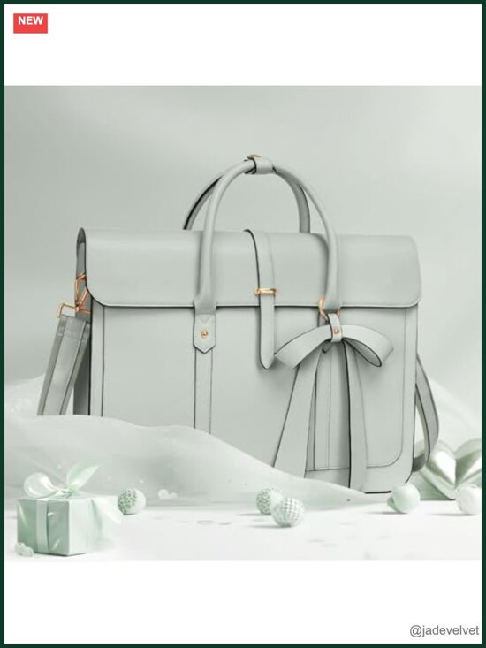 PU Leather Laptop Bag Convertible Backpack Shoulder Bag with Bowknot